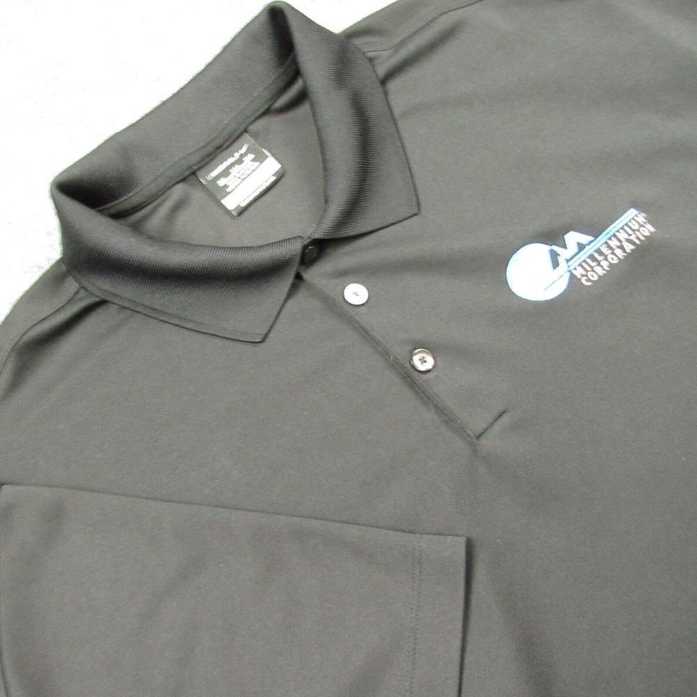 Nike Golf Polo Shirt Mens 3XL Black Performance Dri Fit‎ Outdoor Micro Pique